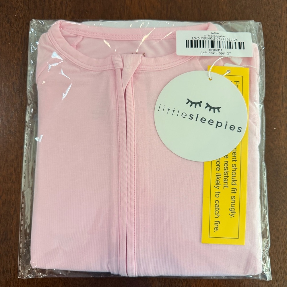 Little Sleepies Limited Edition Soft Pink Zippy size 2T